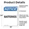 Signmission Batteries, 18 in W x Rectangle, Vinyl Decal OS-2PACK-NS-D-1824-V-10300 - alternate 2